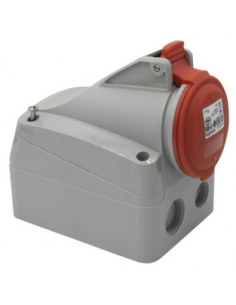 Prise saillie fixe P17 IP44 16A 380V~ à 415V~ 3P+T LEGRAND 555158 2