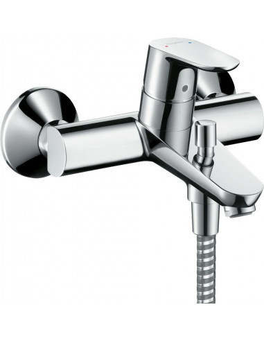 Mitigeur de bain-douche FOCUS E² avec cartouche 2 vitesses chromé mural HANSGROHE 31948000