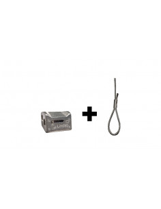 Kit cassette de 4 câbles pré-sertie Lg 2 mètres embout boucle + galets Charge 50 Kg NATHER 998290