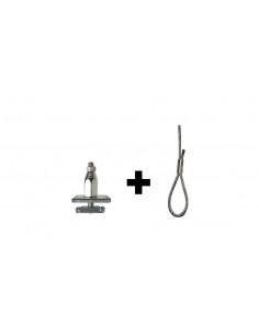 Kit cassette de 4 câbles pré-sertie Lg 2 mètres embout boucle + FASTRAIL Charge 50 Kg NATHER 998292