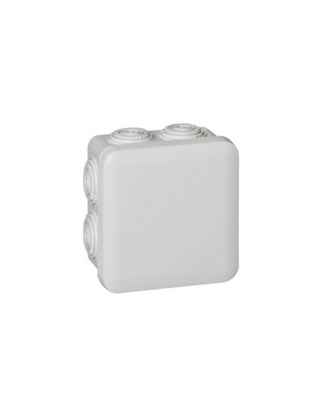 Boîte de dérivation carrée Plexo dimensions 80x80x45mm gris RAL7035 LEGRAND 092012