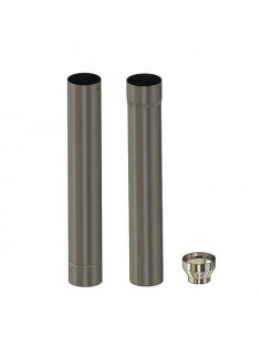 Tuyau télescopique système ECOT en noir mat diamètre 150 mm TEN 349901