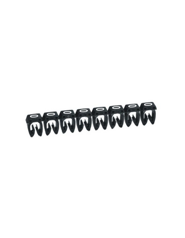 1200 Repères CAB 3 pour filerie 0,5mm² à 1,5mm² et blocs de jonction avec chiffre 0 noir LEGRAND 038210