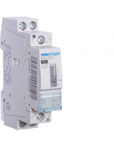 Contacteur à commande manuelle 25A 2F 24V HAGER ERD225