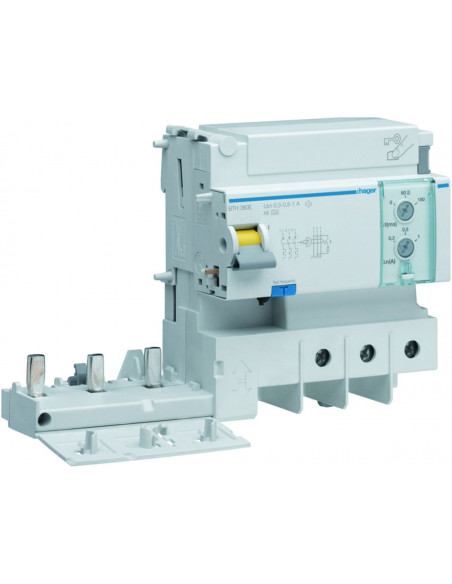 Bloc différentiel 3 Pôles 125A réglable type AC HAGER BTC380E
