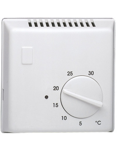 Thermostat d'ambiance bi-métal chauffage eau chaude contact à ouverture (NF) et interrupteur On/Off 230V HAGER 25615