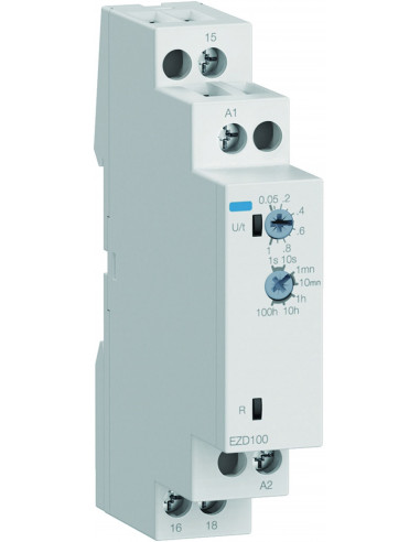 Relais temporisé à la mise sous tension 24-240V AC/DC HAGER EZD100