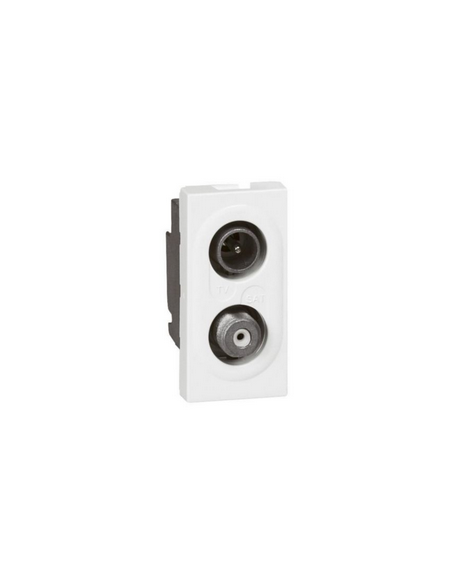Prise TV-SAT Mosaic 1 module blanc LEGRAND 078795