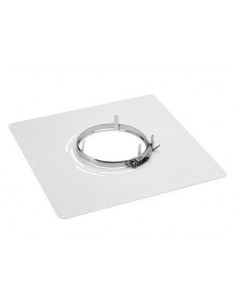 Plaque de propreté inox 400x400mm blanc diamètre 125 mm TEN 125125 2