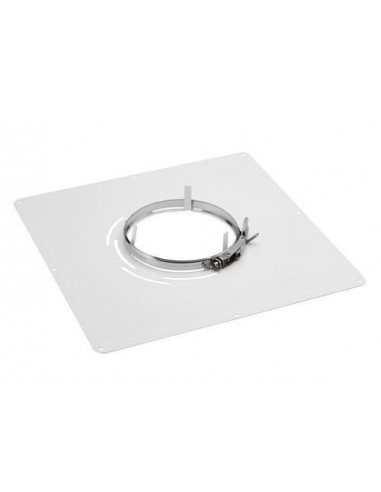 Plaque de propreté inox 400x400mm blanc diamètre 125 mm TEN 125125