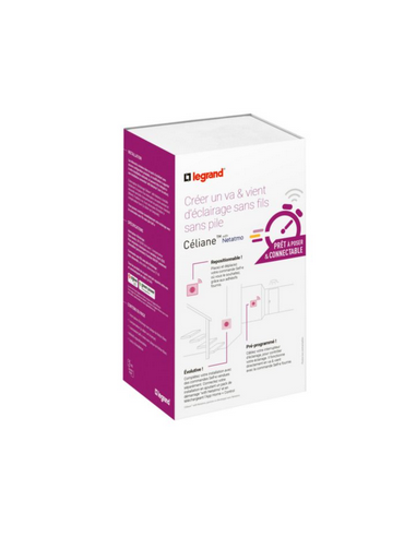 Prêt-à-Poser connectable Céliane va-et-vient sans micro-module avec commande Self-e sans fils, sans pile Blanc LEGRAND CB5404