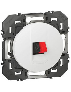 Prise haut-parleur simple dooxie finition blanc LEGRAND 600381