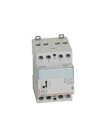 Contacteur de puissance CX³ silencieux bobine 230V 4 Pôles 400V 40A 4 à Fermeture 3 modules LEGRAND 412562