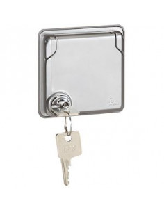 Prise de courant 2P+T à puits français avec volet verrouillé 16A 250V Soliroc IK10 IP55 LEGRAND 077833
