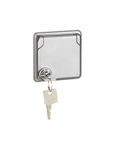 Prise de courant 2P+T à puits français avec volet verrouillé 16A 250V Soliroc IK10 IP55 LEGRAND 077833