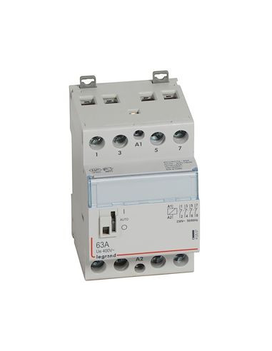 Contacteur de puissance CX³ bobine 230V~ 4 Pôles 400V~ 63A 4O 3 modules à manette LEGRAND 412557