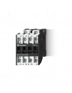 Contacteur 230V AC 4NO 10A 400V AC3 4kW + 1NO 2A 400V AC15 FINDER 6K1482304810PAS