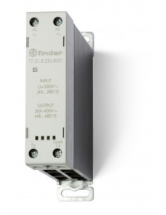 Relais statique modulaire 1NO 30A 24V AC commut 0 de tension sortie 400V AC FINDER 773180248050PAS