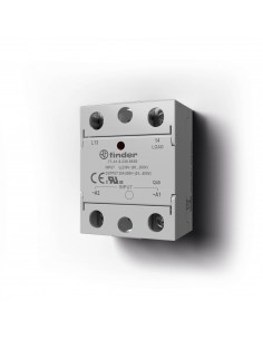 Relais statique pavé 1NO 60A 230V AC commut 0 de tension sortie 600VAC FINDER 77D182308650PAS