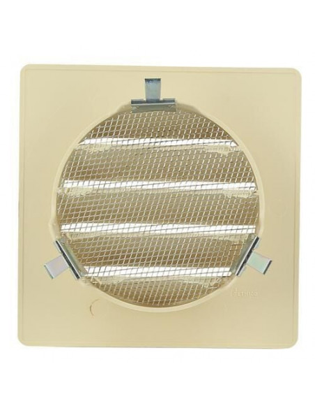 Grille d'aération spéciale façade sable GETM100 pour tube PVC D.100mm NICOLL GETM100