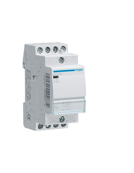 Contacteur sans commande manuelle 25A 4F 230V HAGER ESC425