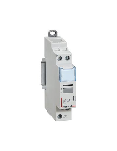 Télérupteur CX³ silencieux avec bornes à vis 1 Pôle 16A 250V~ contact 1F tension commande 230V~ 1 module LEGRAND 412400