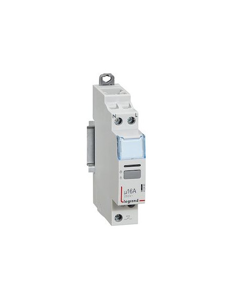 Télérupteur CX³ silencieux avec bornes à vis 1 Pôle 16A 250V~ contact 1F tension commande 230V~ 1 module LEGRAND 412400