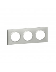 Plaque carrée dooxie 3 postes finition effet aluminium LEGRAND 600853 2