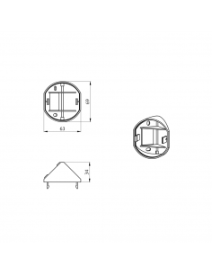 Socle d‘angle RC-plus - Socle d'angle rentrant et Socle d‘angle LUXOMAT 92004 2