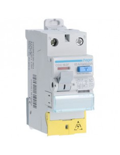 Interrupteur différentiel 1P+N 63A 30mA type AC à bornes décalées HAGER CDC163F 2