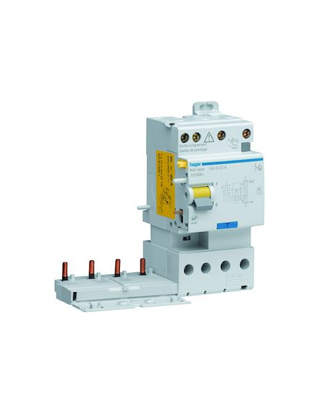 Bloc différentiel double sortie 3P+N 25A 30mA type AC HAGER BDC925F