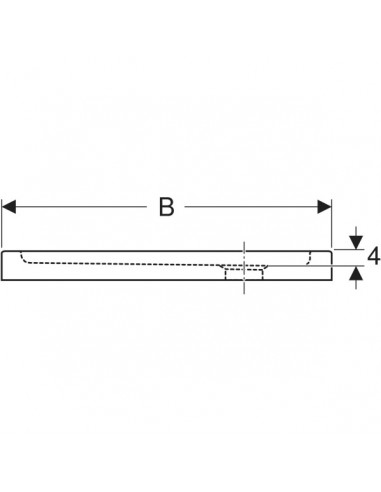 Receveur de douche BASTIA extra-plat à poser 80X80cm Blanc GEBERIT 00721200000001