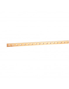 Barre cuivre plate rigide à trous taraudés section 18x4mm 245A ou 200A admissibles longueur 990mm LEGRAND 037434