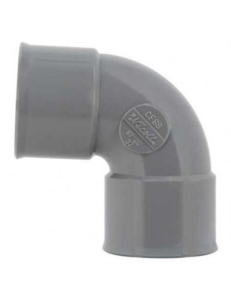 Coude femelle femelle 87°30 simple diamètre 32mm NICOLL CF88