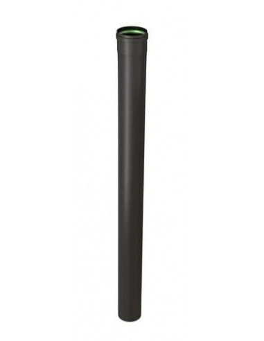 Tuyau noir mat diamètre 80 mm longueur 100 cm avec joint à lèvres TEN 344019