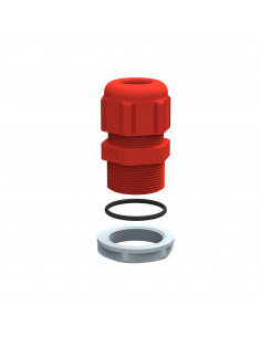 Presse-étoupe étanche plastique IP68 ISO20 pour boîte Plexo incendie rouge RAL3000 LEGRAND 091931