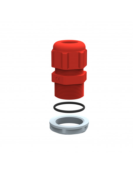 Presse-étoupe étanche plastique IP68 ISO20 pour boîte Plexo incendie rouge RAL3000 LEGRAND 091931