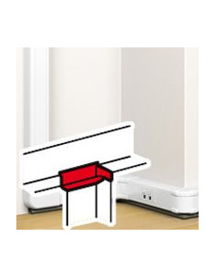 Dérivation plane vers goulotte à clippage direct Mosaic 50x105mm pour références 075602 et 075604 LEGRAND 075676