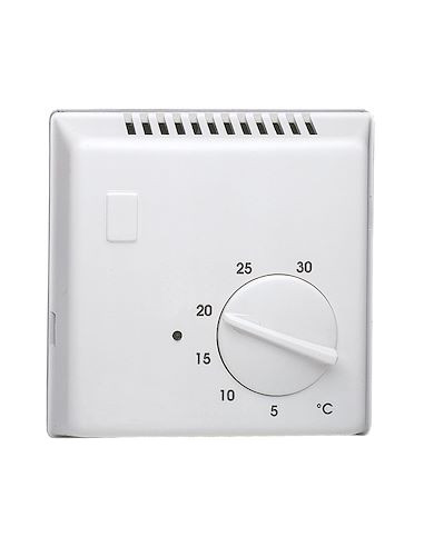 Thermostat ambiance bi-métal chauffage eau chaude avec contact inverseur 230V et voyant HAGER 25620