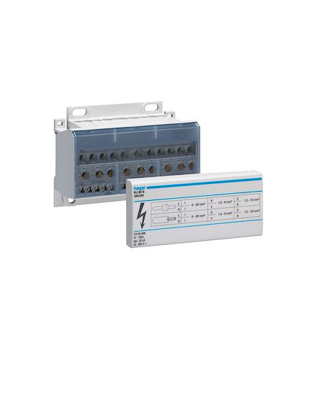 Bloc répartiteur 125A 4 Pôles HAGER KJ02E