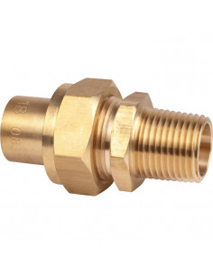 Raccord mâles trois pièces gaz A souder Ecrou libre 3P M 1"1/2 CU 42 BANIDES 0075210