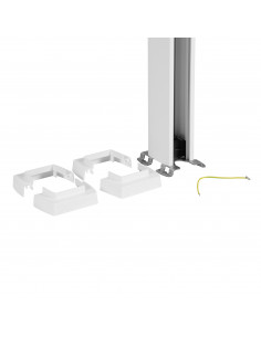 Colonne à clippage direct 1 compartiment 2 faces hauteur 2,67m couvercle PVC et corps en alu blanc RAL9003 653010 2