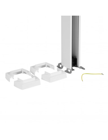 Colonne à clippage direct 1 compartiment 2 faces hauteur 2,67m couvercle PVC et corps en alu blanc RAL9003 653010