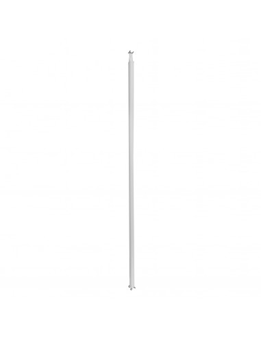 Colonne à clippage direct 1 compartiment 2 faces hauteur 2,67m couvercle PVC et corps en alu blanc RAL9003 653010