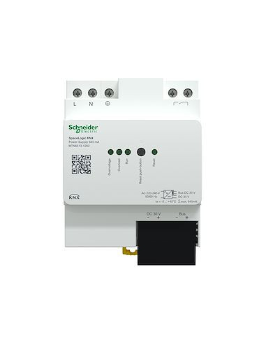 SpaceLogic KNX Alimentation 640mA avec alim aux et contact de diagnostic SCHNEIDER MTN6513-1202