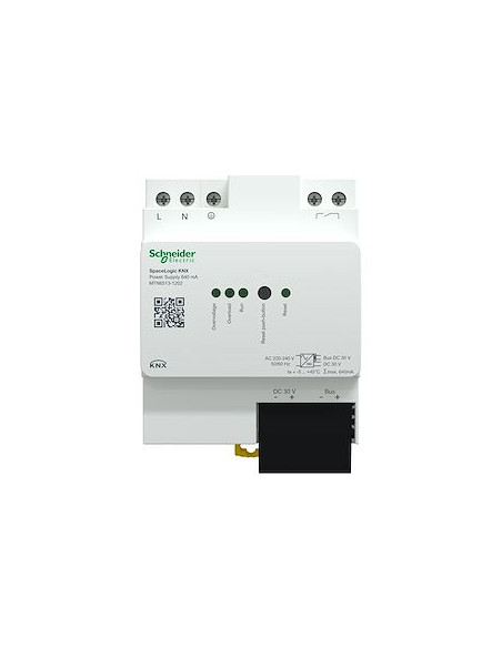 SpaceLogic KNX Alimentation 640mA avec alim aux et contact de diagnostic SCHNEIDER MTN6513-1202