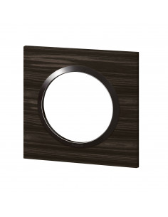 Plaque carrée Dooxie 1 poste finition effet bois ébène LEGRAND 600881 2