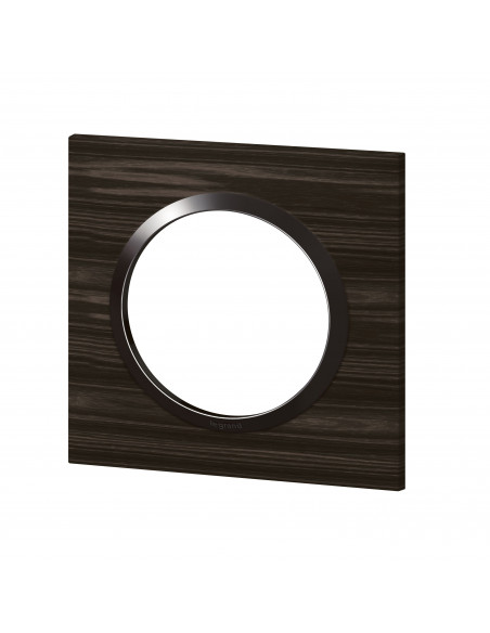 Plaque carrée Dooxie 1 poste finition effet bois ébène LEGRAND 600881