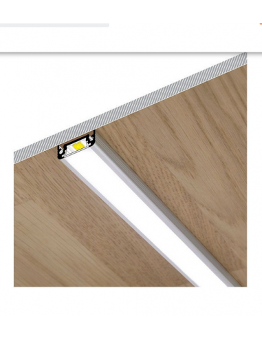 Profile Plat Aluminium Anodisé 2m pour bandeaux LED MIIDEX 9831