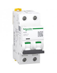 Disjoncteur Acti9 IC60N 2 Pôles 13A C SCHNEIDER A9F74213